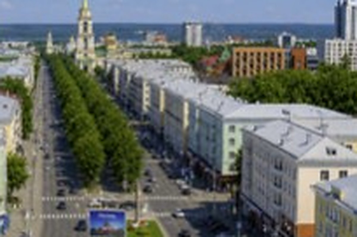 Пермь, Комсомольский проспект с высоты